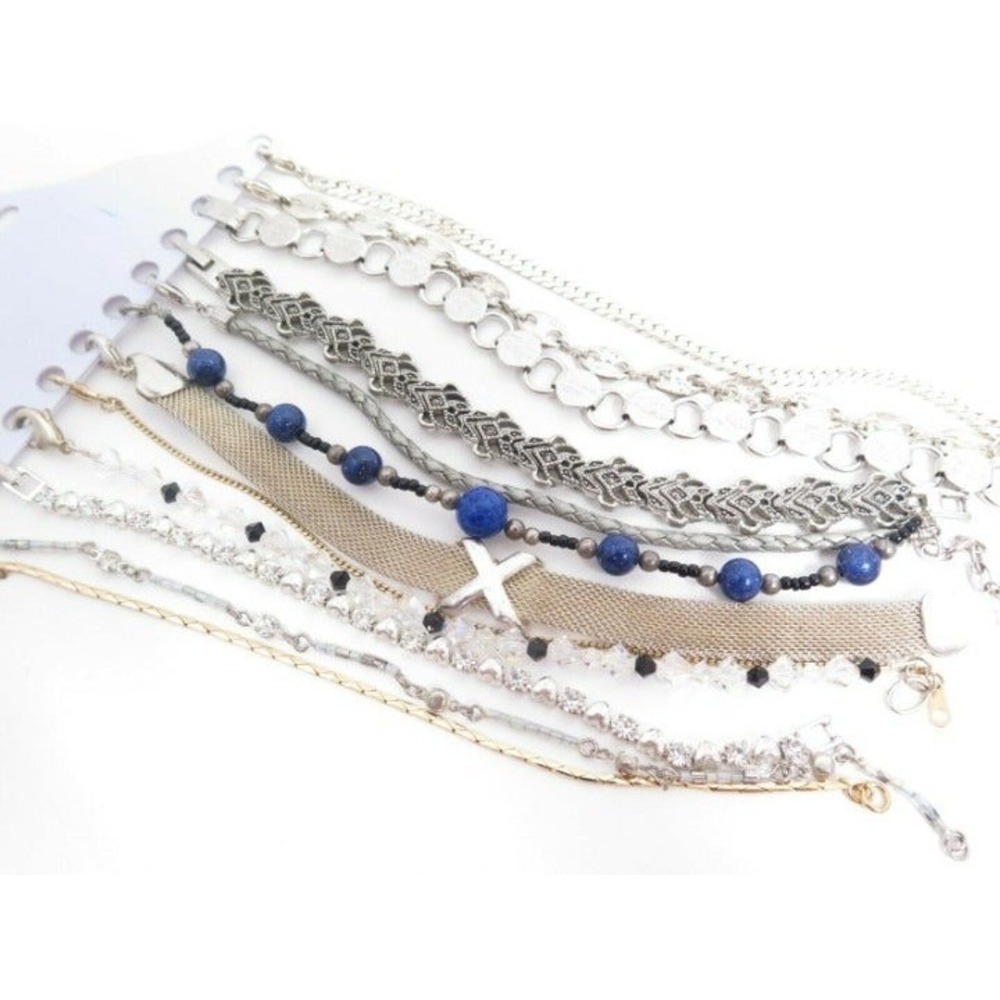 VINTAGE & MOD JEWELRY LOT 12 BRACELETS